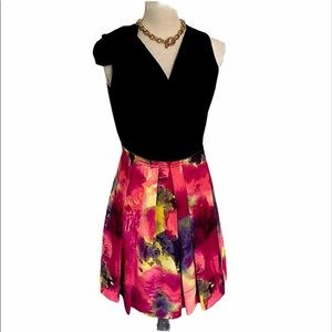 Rachel by Rachel Roy. Black/multicolor dress. 6.